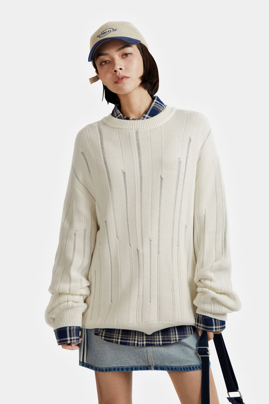 CHUU Solid Color Loosefit Knitted Sweater