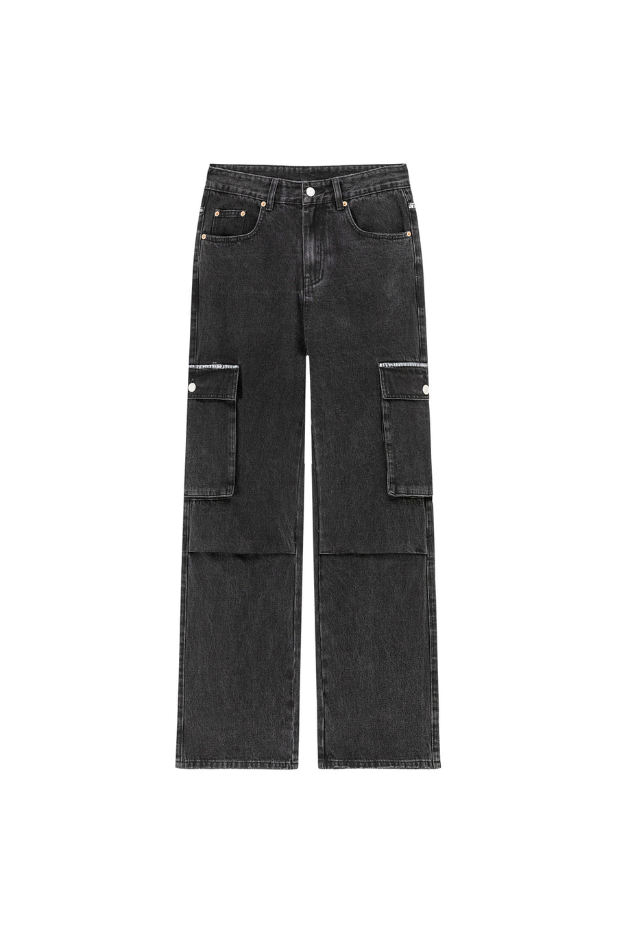 CHUU Multi-Pocket Wide Denim Jeans