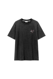 Heart Loose Fit Basic Short Sleeve T-Shirt