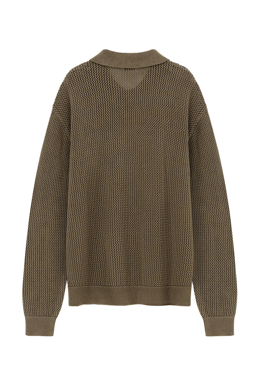 Polo Neck Loose Knit Sweater