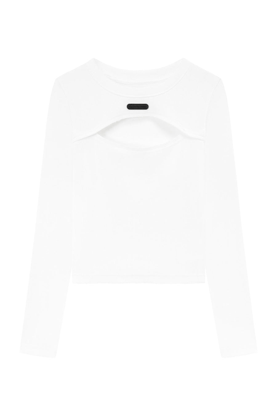 CHUU Center Cutout Long Sleeve Slim T-Shirt