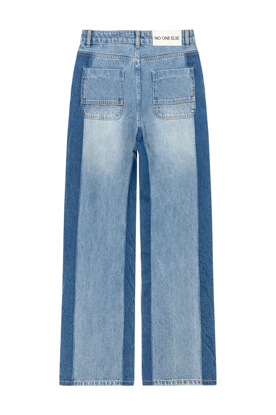 CHUU Washed Distressed Wide Jeans