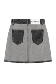 Inside Out Lined Denim Skirt