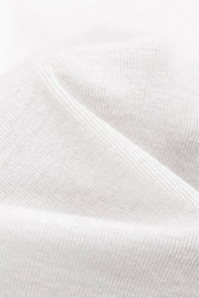 Slit Long Sleeve Simple T-Shirt
