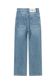 Colored Straight Wide Denim Pants