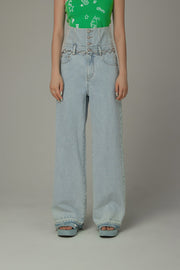 High Waisted Wide Denim Jeans