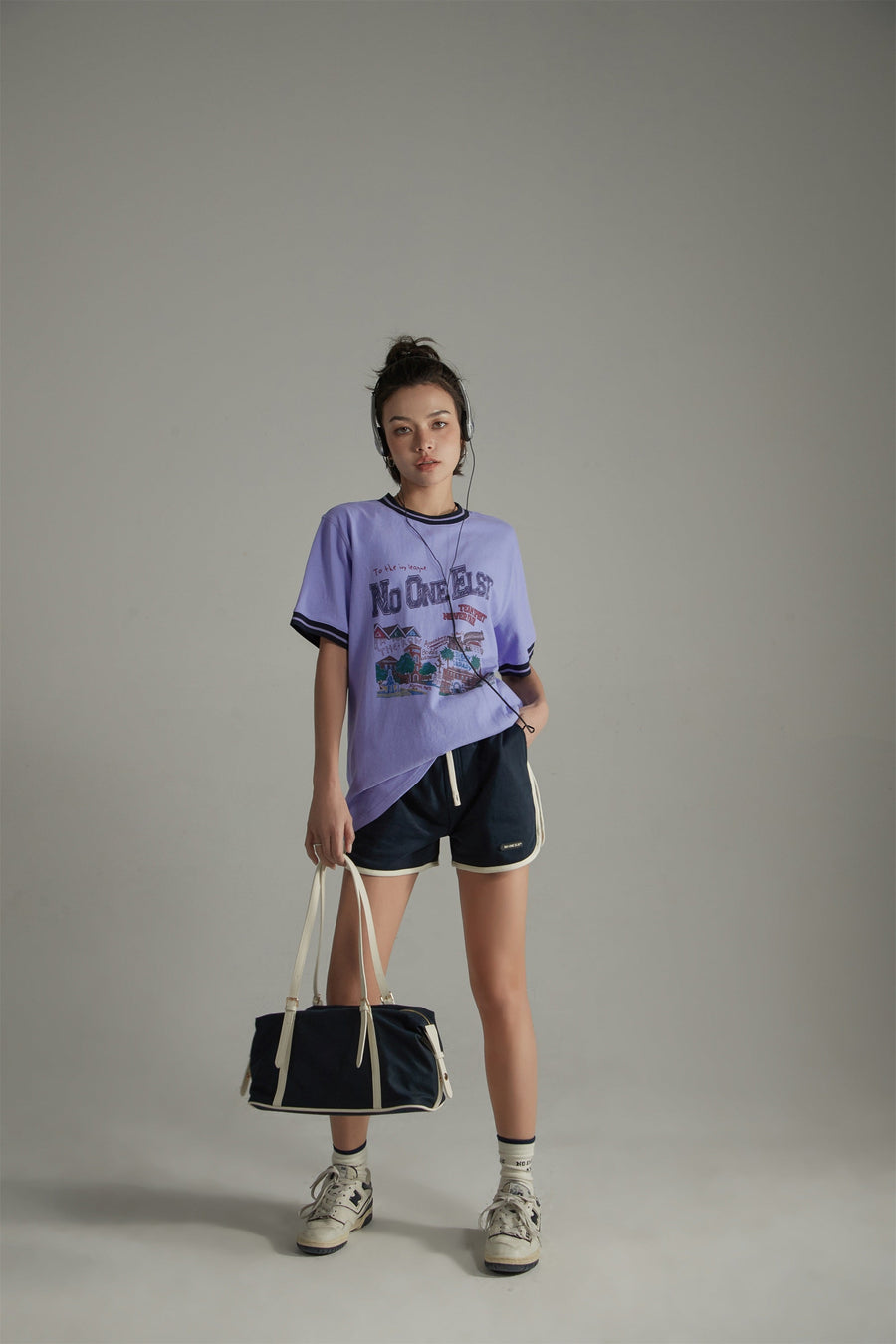 Printed Colorblocked Line T-Shirt