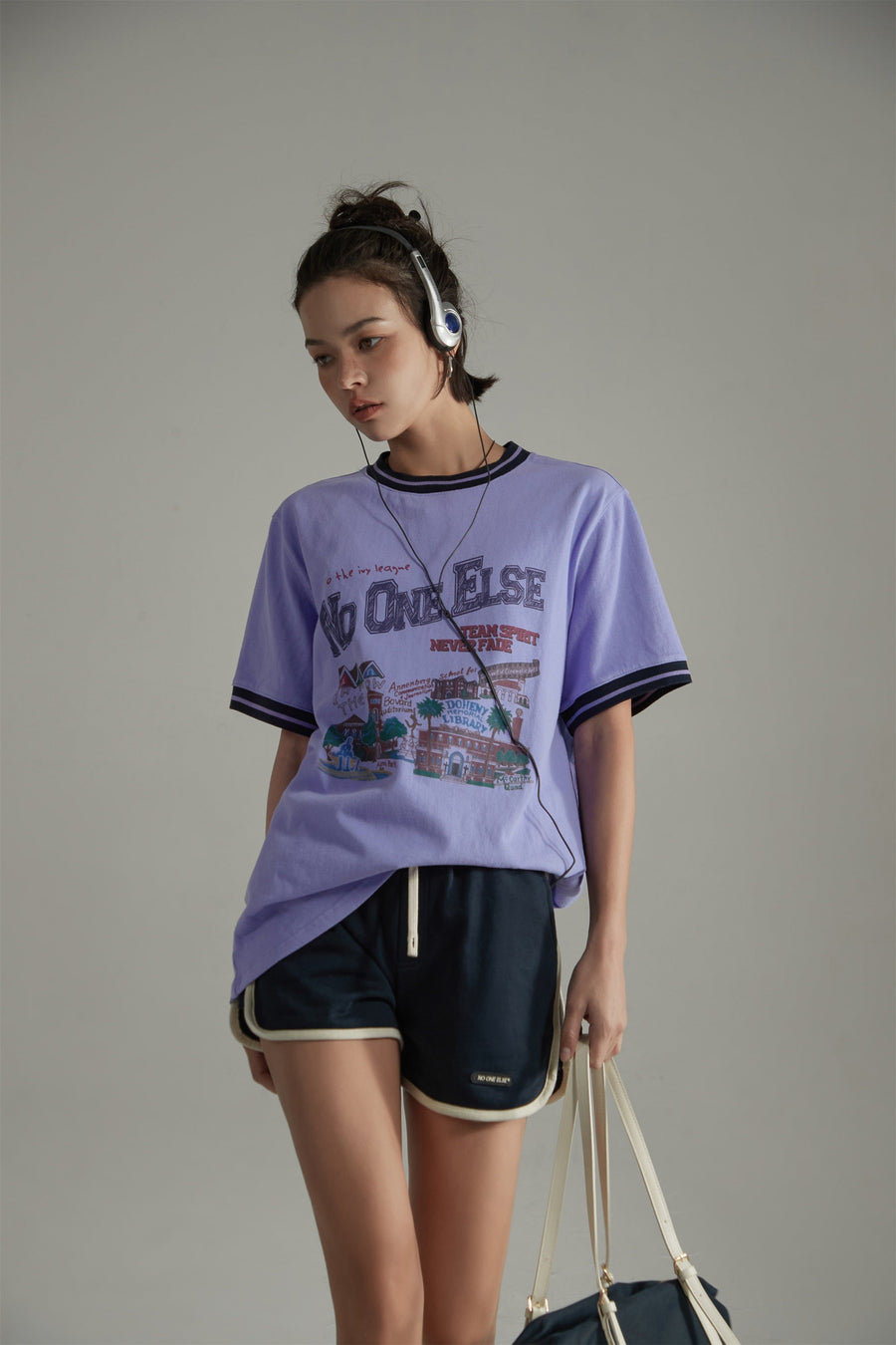 Printed Colorblocked Line T-Shirt