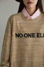 Noe Logo Loose Fit Knit Sweater