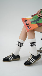 Color Lettering Basic High Socks