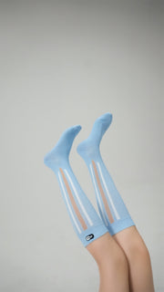 Three Bands Stripe Mid-Calf Socks