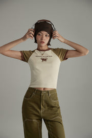 Noe Sporty Color Raglan Slim T-Shirt