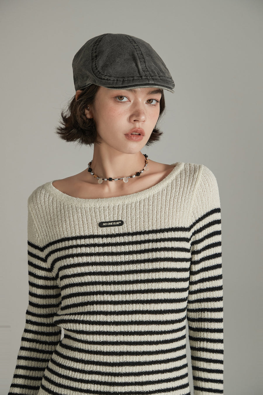 CHUU Simple Stripe Knit Sweater