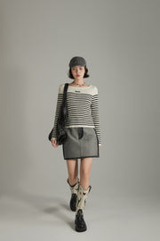 Simple Stripe Knit Sweater