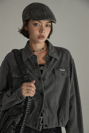 Charcoal Cropped Shacket