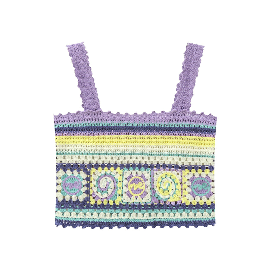 Vintage Crochet Crop Sleeveless Top